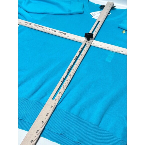 NWT Polo Ralph Lauren Pima Cotton V-Neck Sweater Light Blue Men's Size L (B1) - Picture 10 of 11